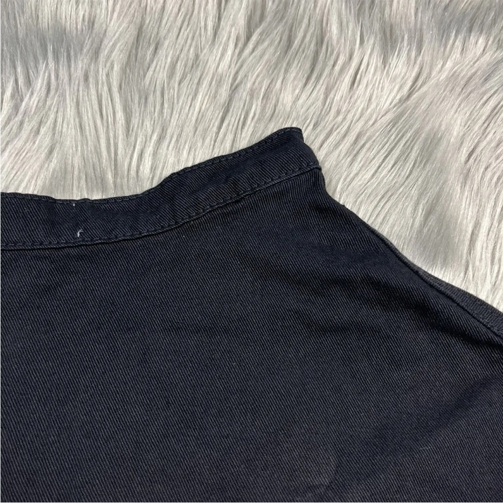 American Apparel Black Denim Mini Flare Skirt - Picture 4 of 8